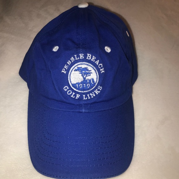 Pebble Beach Accessories Pebble Beach Golf Hat Blue And White